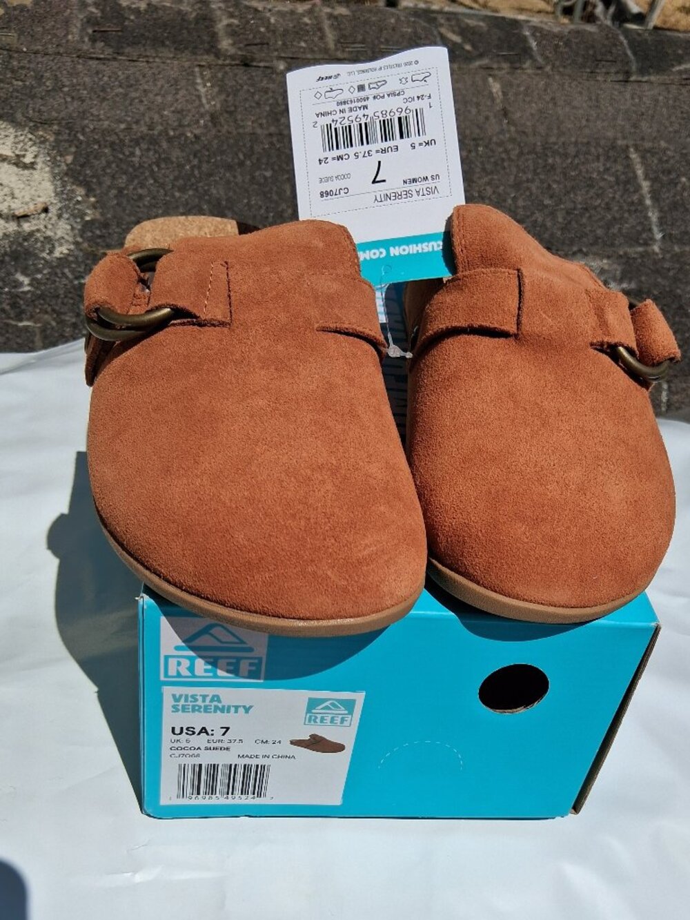 REEF VISTA SERENITY Women’s Cocoa Suede Size 7 CJ7068 New in Box
